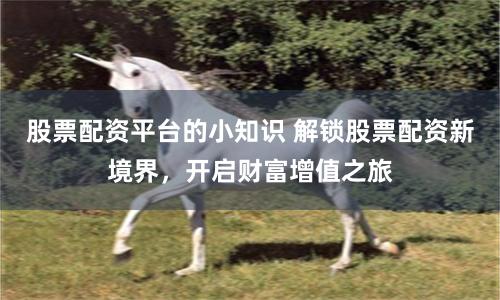 股票配资平台的小知识 解锁股票配资新境界，开启财富增值之旅